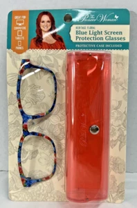 The Pioneer Woman HERITAGE FLORAL Blue Light Screen Protection Glasses and Case - Picture 1 of 3