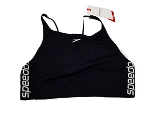 Top de bikini SPEEDO para mujer natación negro blanco superioridad 2 piezas pierna Af Reino Unido 40" 7 - Imagen 1 de 2