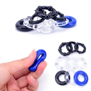 3PCS/Set Silicone Cock/Penis Ring Delay for Men Enhancer Prolong Sex Aid Tools - Picture 1 of 15