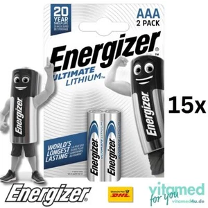 30x FR3 L92 Energizer Ultimate Litio AAA LR03 MN2400 Micro 1,5V Ministilo R3 - Imagen 1 de 3