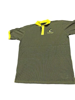 COOGI Mens Neon Yellow Color Golf Shirt Size Logo Geometric XXXL 3XL - Image 1 of 4