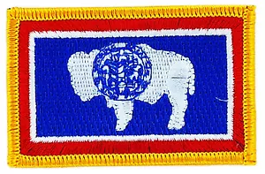 FLAGGE PATCH PATCHES Wyoming BÜGELBILD BESTICKT USA STAAT - Bild 1 von 1
