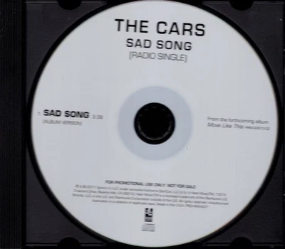 CD The Cars - Sad Song (Album Version) - Promo 1-track Single Foto 1 de 2