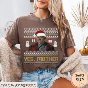 2025 Charlie Ed Gein Yes Mother Ugly Christmas T Shirt - Picture 1 of 4
