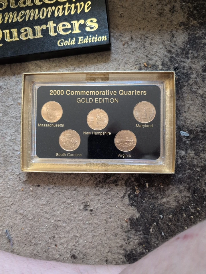 Cuartos conmemorativos del estado 2000 edición dorada 24 k capas Foto 1 de 2