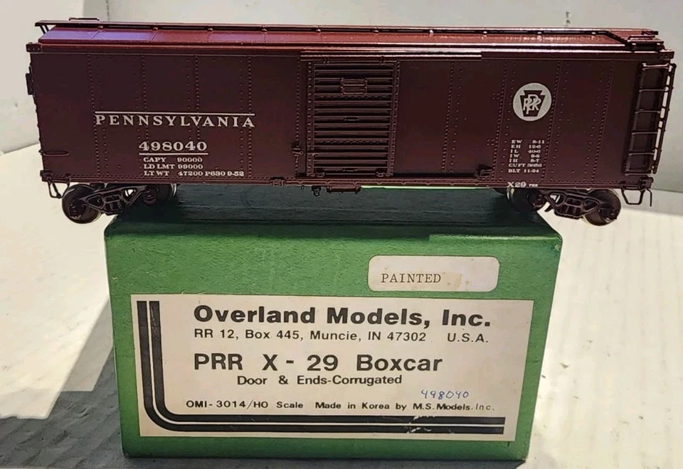 Overland Models HO Scale Brass X-29 Box Car Pennsylvania #498040 - Image 1 of 4