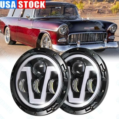 Faros LED redondos de haz alto/bajo de 7 pulgadas para Chevy Stileline Deluxe 1949-1952 Foto 1 de 4