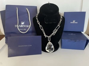 Retired RARE SWAROVSKI CRYSTAL LARGE PARALLELE NECKLACE #856853 - Picture 1 of 17