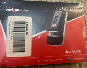 Sealed New Manual for Motorola W series W385 (Verizon)   ( NO Cellular Phone } - Picture 1 of 4