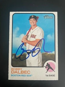 Bobby Dalbec Signed 2022 Topps Heritage Autographed Card Auto Boston Red Sox - Picture 1 of 2