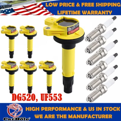 6pcs Ignition Coil & Platinum Spark Plugs for 2007 2008 Ford Edge DG520, UF553 - Image 1 of 4