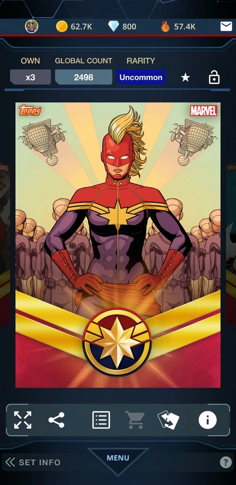 Topps Marvel Collect DIGITAL CAPTAIN MARVEL #10 - Image 1 of 1