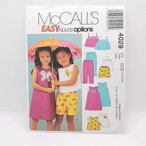 McCall's 4029 Child's Top Pants Shorts And Dress Sewing Pattern Size 3-6 Uncut - Picture 1 of 6