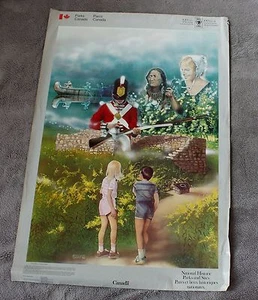 Póster de Patrimonio Nacional Jean-Claude Campet Banff de Parques Canadá 1885-1985 en muy buena condición C5 - Imagen 1 de 1