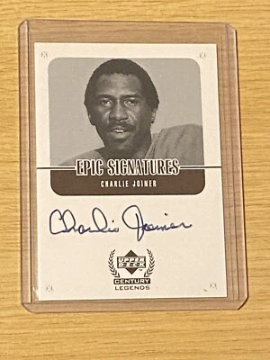 Charlie Joiner 1999 UD Century Legends Epic Signatures On Card Auto Chargers HOF - Image 1 of 2