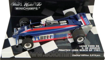 1981 Lotus 88 #11 Elio De Angelis Long Beach GP [1:43 MINICHAMPS 400 810011]l.e. - Immagine 1 di 2