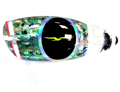 Cabezal de señuelo teaser personalizado Black Bart Breakfast - Paua natural Foto 1 de 3