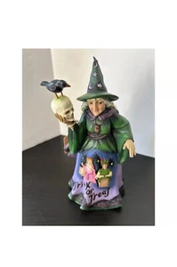 Jim Shore Heartwood Creek Stay For A Spell Witch 2014 Bird & Skull 4041137 - Picture 1 of 8