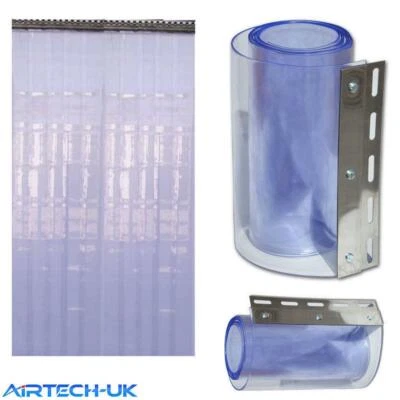 AIRTECH-UK PVC Replacement STRIP 200mmx2mm 2.5Mt with stainless still plate ready to use
