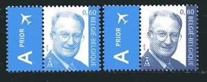BÉLGICA 2005, KING ALBERT AVION DEFINITIVOS CON ETIQUETAS, Scott 1887 Y 1892, MNH - Imagen 1 de 1