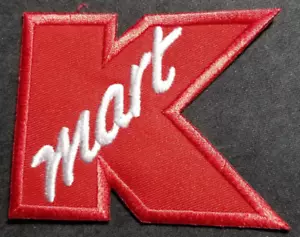 Parche bordado K Mart envío a todo el mundo aprox 2,5x3" - Imagen 1 de 2