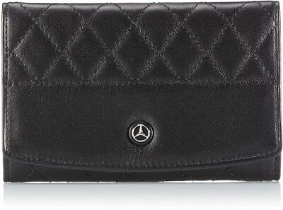New Collection Pelletteria Mercedes Portafoglio Elegante Unisex Documenti Black - Imagen 1 de 4