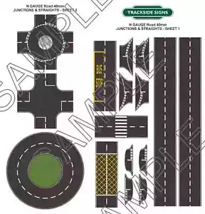 Uniones y carreteras rectas - calibre N - carreteras de 40 mm de ancho - modelismo ferroviario - Imagen 1 de 3