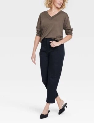 Suéter Clásico Cuello en V Calibre Fino Para Mujer Un Nuevo Día Oliva Talla L Nuevo Con Etiquetas Foto 1 de 4