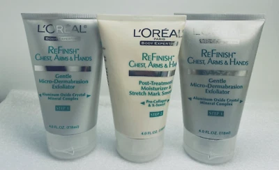 2-Step L'OREAL ReFINISH Chest Arms Hands Microdermabrasion Kit +BONUS Step 1 - Image 1 of 4