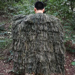 Jungle Military 3D Camouflage Hunting Blind Camo Cloak 80x120cm Ghillie Suit - Picture 1 of 8