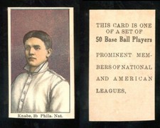 1909 E101 American Caramel Series of 50 Otto Knabe ~~ trimmed ~~ sharp