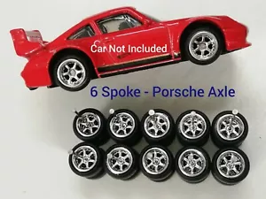 6 RADIOS HOT WHEELS RUEDAS PERSONALIZADAS RUEDAS DE GOMA NEUMÁTICOS 5 JUEGOS 10 mm Porsche 993 Eje - Imagen 1 de 4