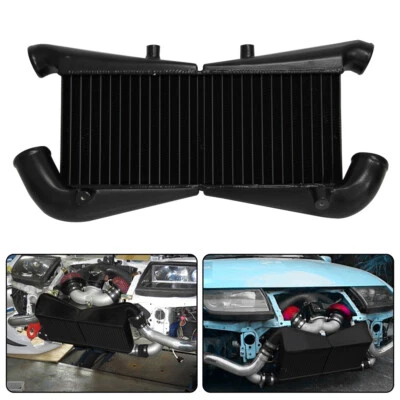 Intercooler negro FMIC para Nissan 300ZX Twin Turbo Fairlady Z32 VG30DETT 89-96 Foto 1 de 4