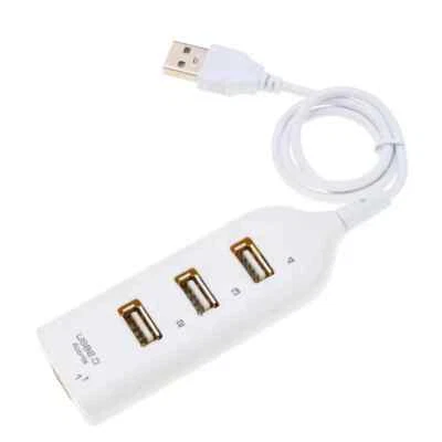 4 PORT USB HUB 2.0 HIGH SPEED MULTI SPLITTER EXPANSION DESKTOP PC LAPTOP ADAPTER - Image 1 of 4