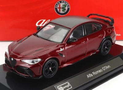 MODELLINO AUTO STATICO DIECAST ALFA ROMEO GIULIA GTAM 2020 ROSSO MODELLISMO 1/43 - Immagine 1 di 4