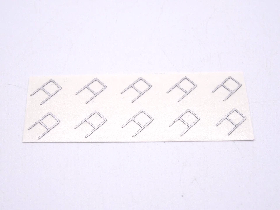 ALEZAN MODELS . ACCESSOIRE 1/43 . SET 10 VITRES GUILLOTINES VINYL ALU ADHESIF . - Photo 1/1