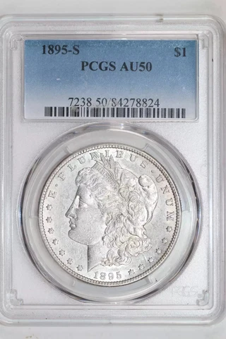 1895-S MORGAN DOLLAR PCGS AU50 Cover