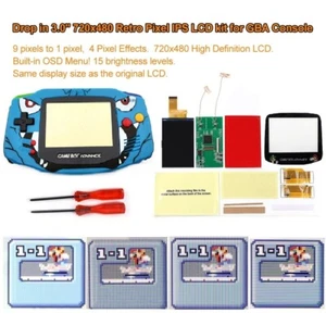 Mario lens--Drop In 3.0'' Desaturation V5 High Backlit IPS LCD Kit+Shell For GBA - Picture 1 of 52