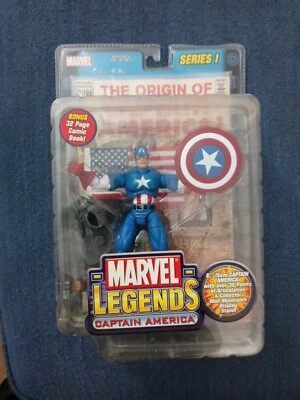 Figura de acción cómic TOY BIZ 2002 Marvel Legends Serie 1 Capitán América NUEVO Foto 1 de 4