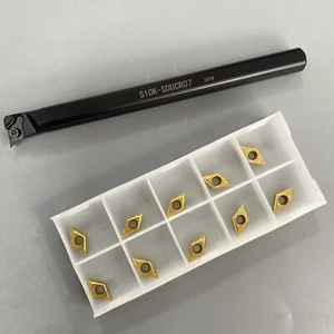 Supporto barra alesatrice interna tornio S10K SDUCR07 +10* DCMT070204 inserti tornitura - Foto 1 di 8