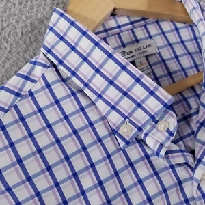 Peter Millar Shirt Mens Large Summer Comfort Performance Sport Tech Purple Blue - Picture 1 of 13
