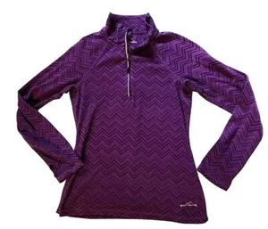 Eddie Bauer Women's Small  Sweater Pullover 1/4 Zip Purple - Picture 1 of 8