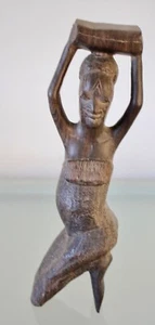 Early 20th Century African Figurine. Hand Carved Ebony. - Picture 1 of 3