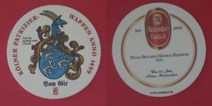 Reissdorf Patrizier-Wappen Brauerei Bierdeckel Bierfilz Bieruntersetzer - Bild 1 von 1