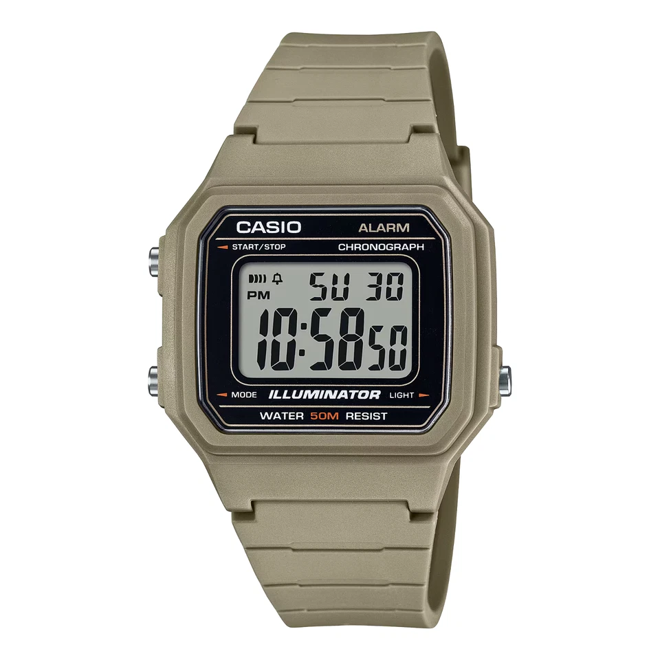Casio W217H Old School Style Digital Watch Black