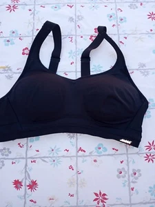 Women's  Size 38C Sports Bra Black Underwire Sportswear Padded  Fitness Clothes - Picture 1 of 6
