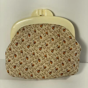 Vintage Geldbörse Tasche Portemonnaie mit Blumenmuster - Bild 1 von 6