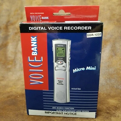 Diasonic Voice Bank Digital Voice Recorder Micro Mini DDR-1232 OPEN BOX NEW - Image 1 of 4