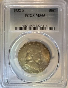 1952 S Franklin Half Dollar PCGS MS65 - Picture 1 of 6