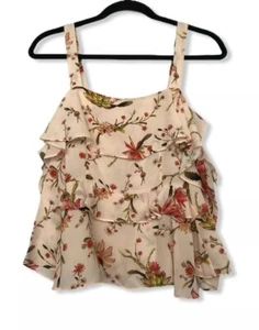 Rachel Zoe Women Top Size 2 New 100% Silk Floral - Picture 1 of 8
